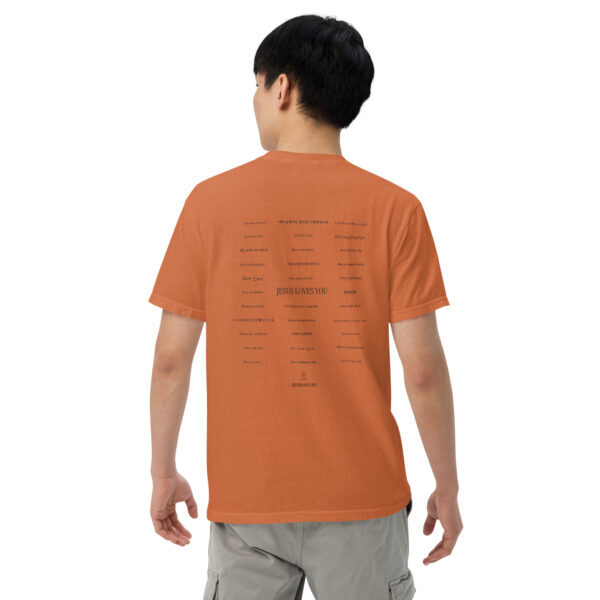 Jesus Loves You in 33 Languages Comfort Colors Heavyweight Tee - Image 3